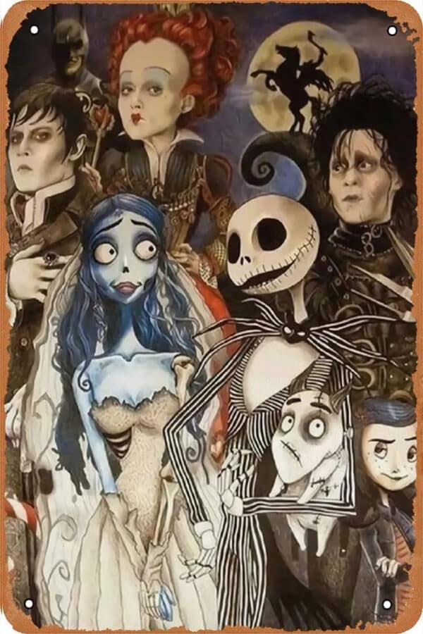 plaque métal tim burton