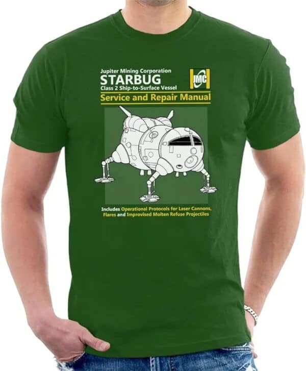 tee shirt red warf vaisseau starbug